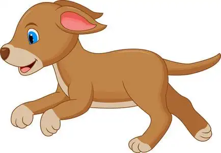 快乐狗卡通跑.照片