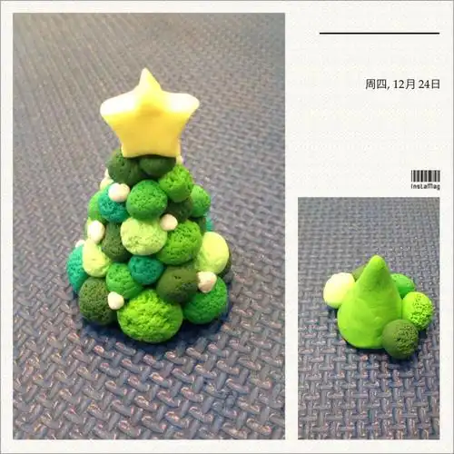 jessica的纸粘土作品---圣诞树