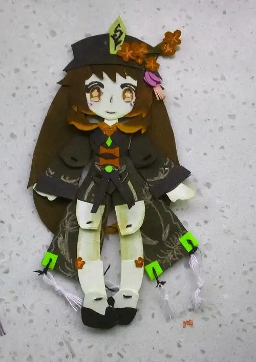 关节可以动的纸人偶 做了两周,.