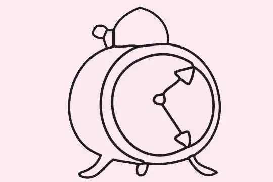 恐龙闹钟简笔画