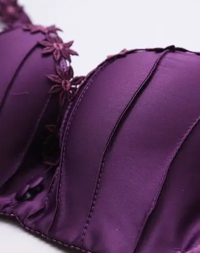 梦芭蒂moonbadi女士内衣移动端专场紫色星空灿烂聚拢3/4调整型中模杯