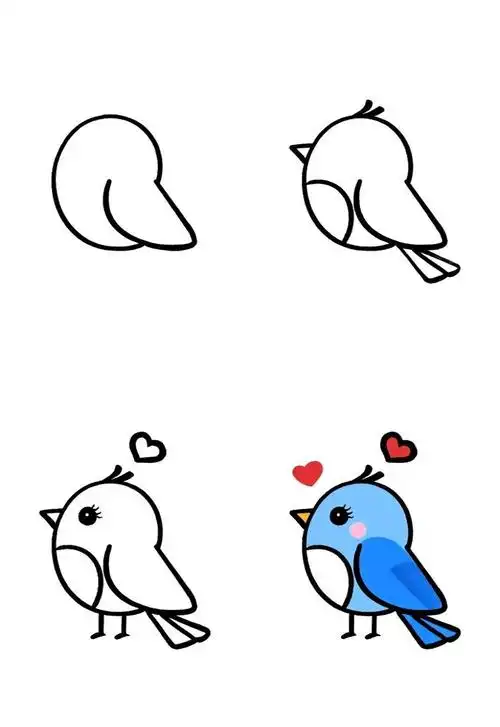 🐦鸟简笔画飞翔大挑战🎨