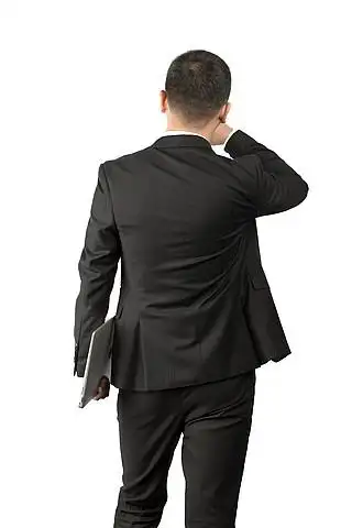 开会会议商务职业装西装男士背影