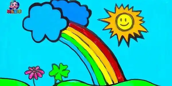 彩虹宝宝卡通简笔画