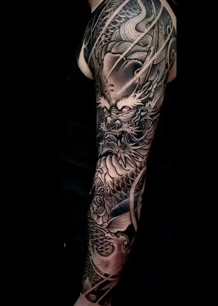 传统花臂(小臂遮盖)^_^_纹身吧社区 - 纹身大咖