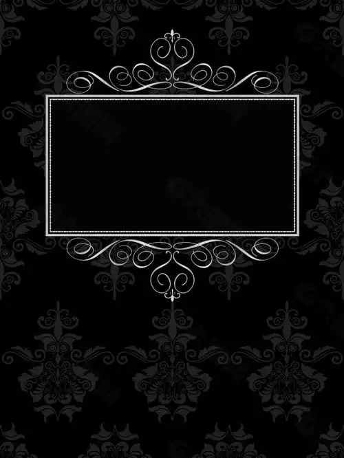 黑色背景装饰框