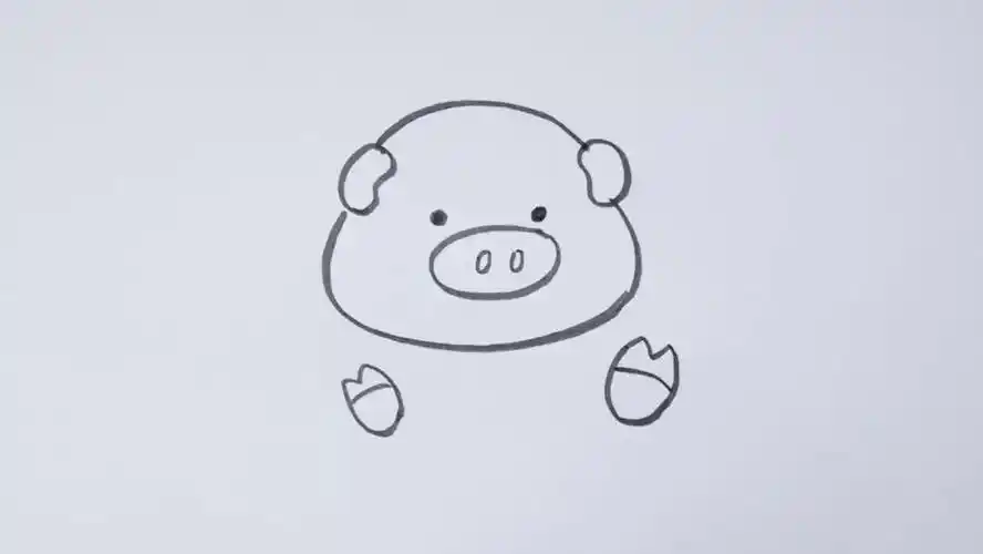 简笔画猪蹄的画法