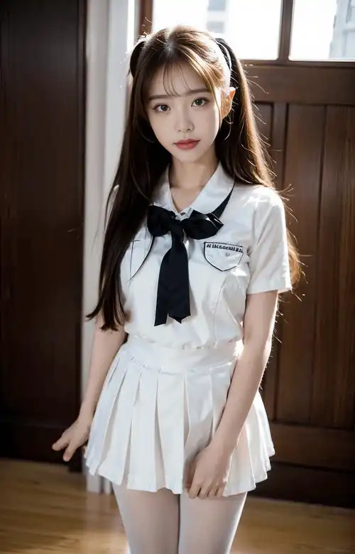美少女白丝与白色jk的完美搭配!_女孩_照片_制服