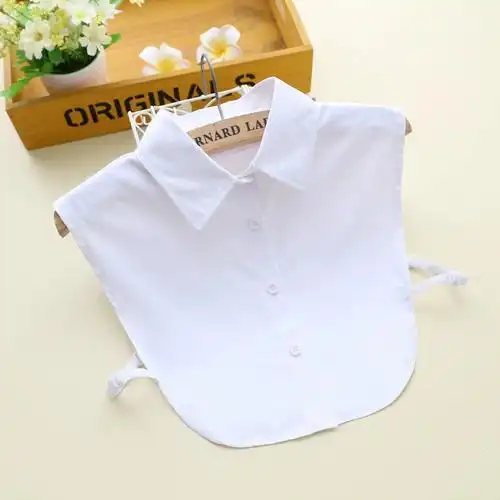 春秋韩国假领子衬衫珍珠复古假衣领女式装饰领衬衣假领白38黑44