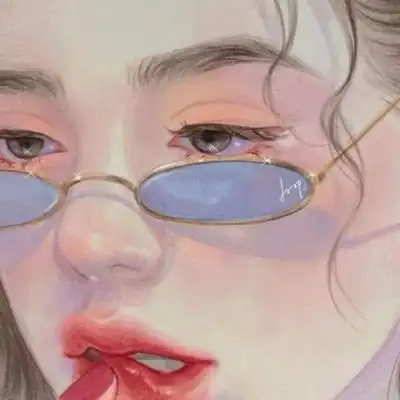 手绘女生头像唯美清新图片