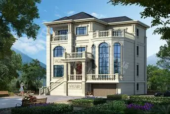 房屋设计图自建别墅简欧风格四层占地210平案例分享