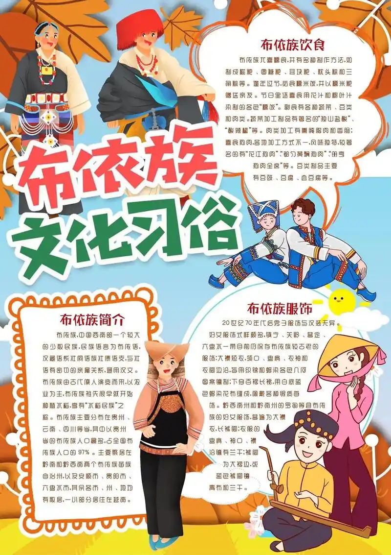 少数民族手抄报|回族 布依族 壮族手抄报.蒙古族手抄报|哈萨 - 抖音