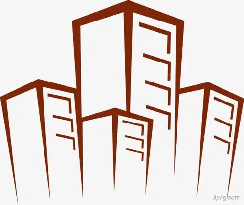 矢量手绘高楼大厦png素材透明免抠图片-卡通手绘