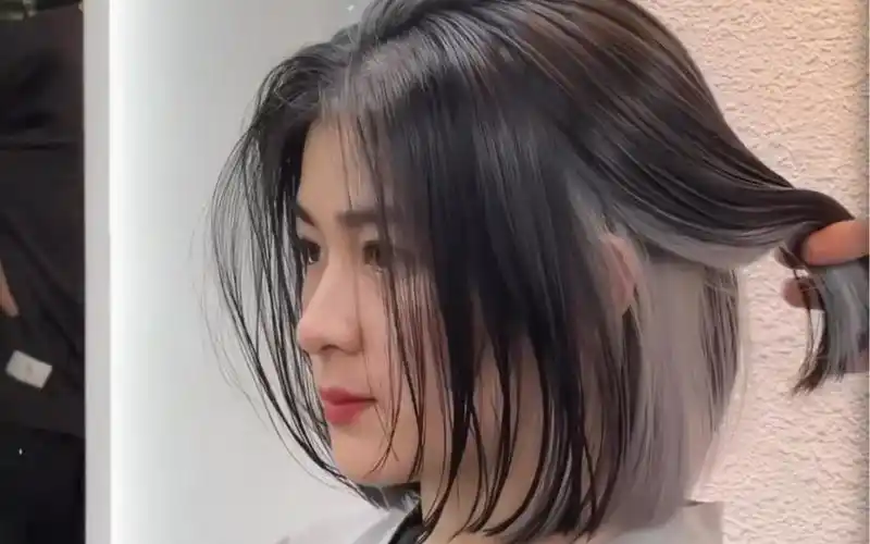 超好看的女生短发挂耳染