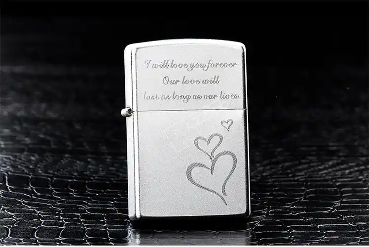 打火机zippo正版限量205磨砂永恒的爱zippo原装正品刻字zppo男