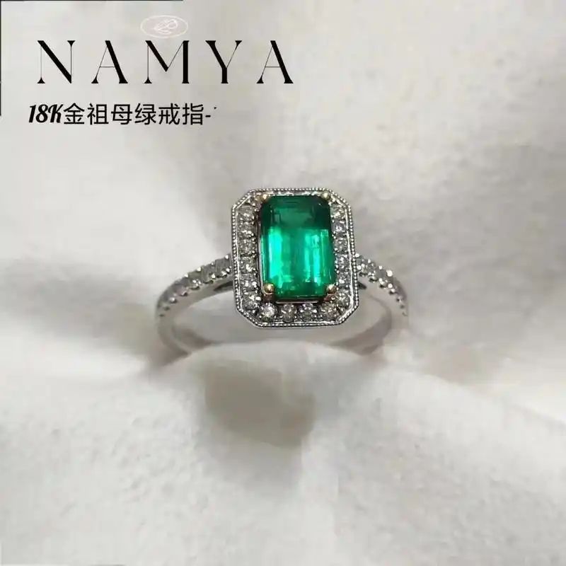 祖母绿戒指.namya  | 祖母绿戒指鉴赏 ——祖母绿为绿 - 抖音
