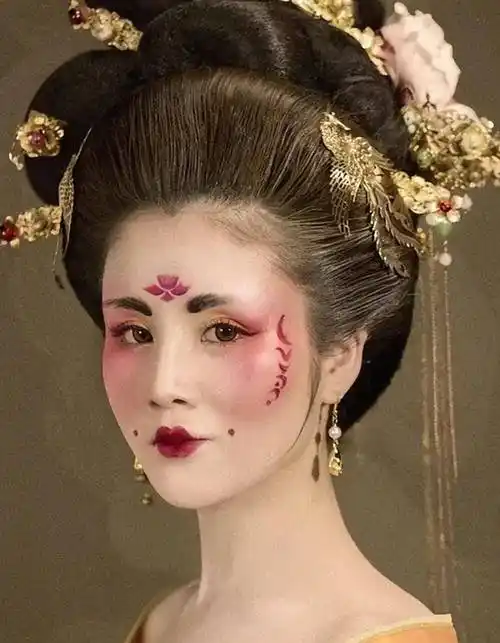 懒染眉,晚妆洗:从仕女图探秘唐代女性妆容过程_唐朝_胭脂_化妆