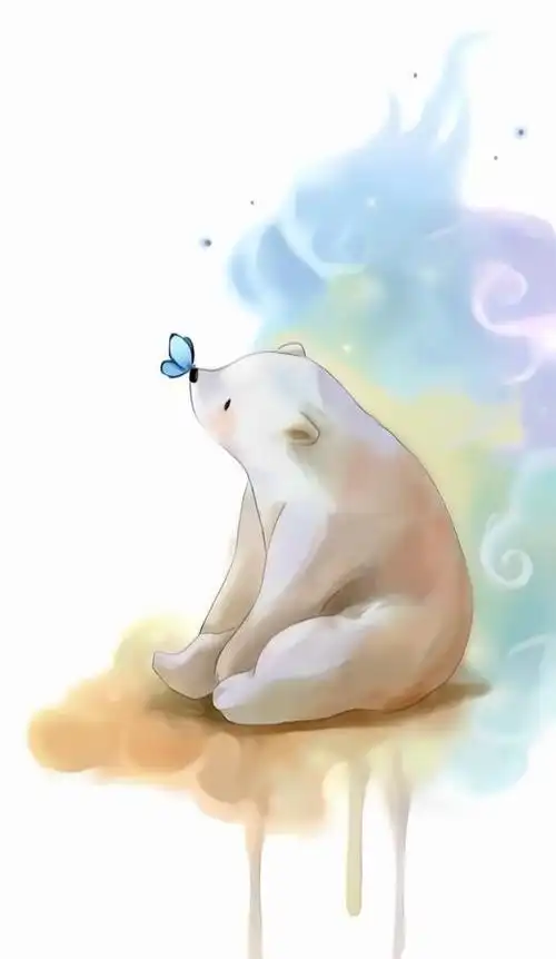 治愈系动物插画手绘壁纸