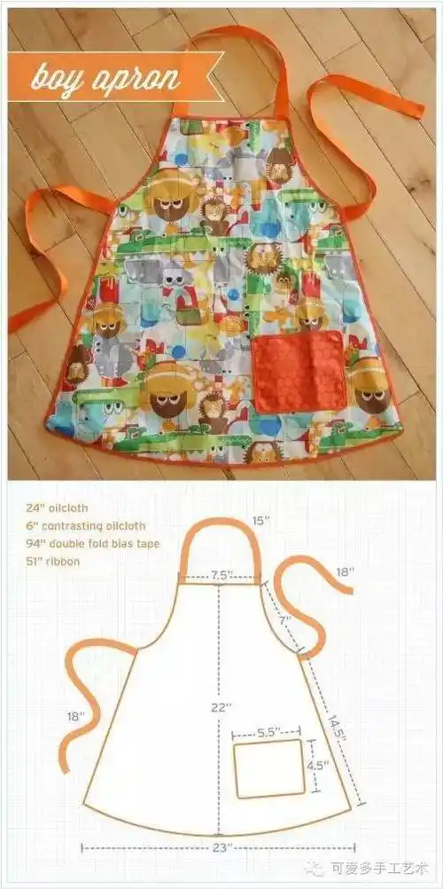 围裙不用买 ,旧衣服就可以做,比买的美上十倍!(附教程)