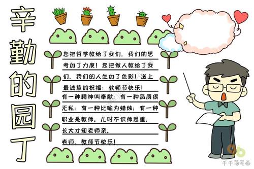 教师节手抄报 辛勤的园丁
