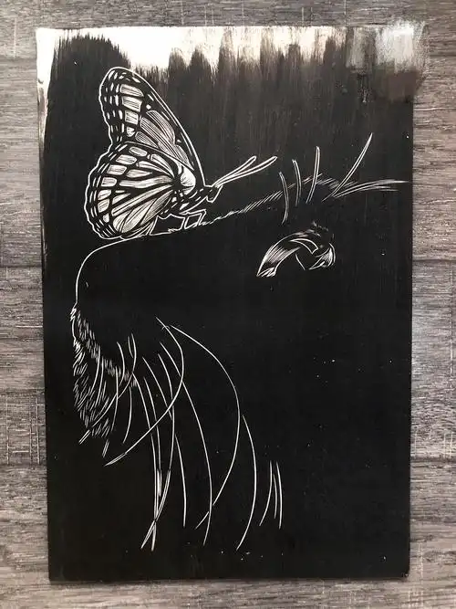 wu木刻手工坊材质:木板尺寸:45*30cm原图是参考一位站酷的盆友的手绘