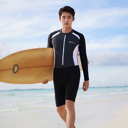 2020年新款男士泳衣全身游泳衣套装速干男士泳衣