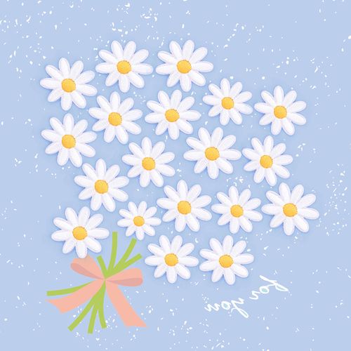 卡通小雏菊刺绣贴书包帽子补丁贴手账diy自粘贴纸手机ipad装饰贴