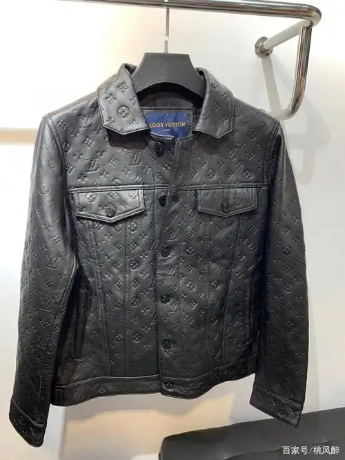 lv巴宝莉冬季男士真皮绵羊皮皮衣焕发男士迷人魅力