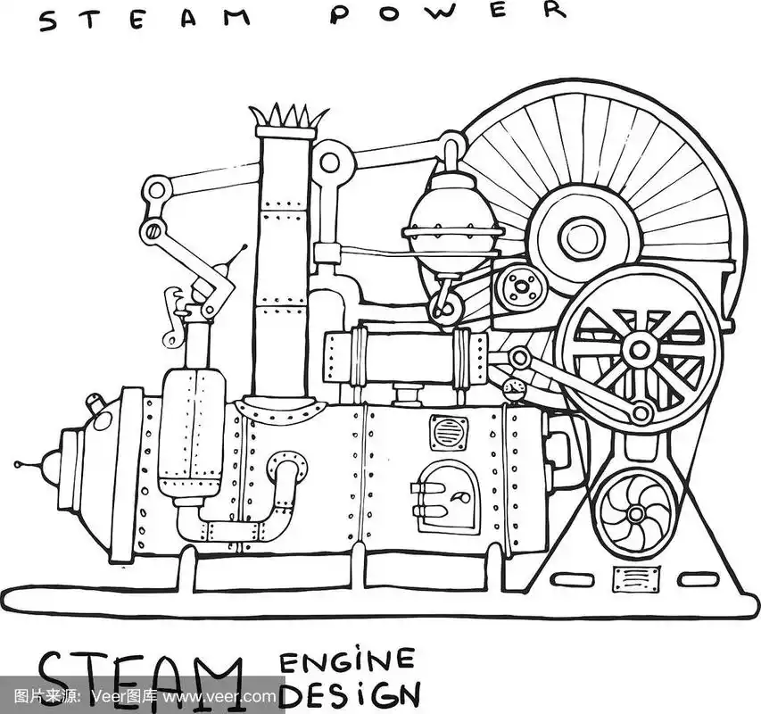 旧蒸汽机.的插图