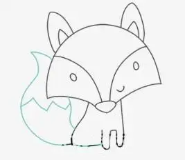 狐狸儿童画简笔画步骤图