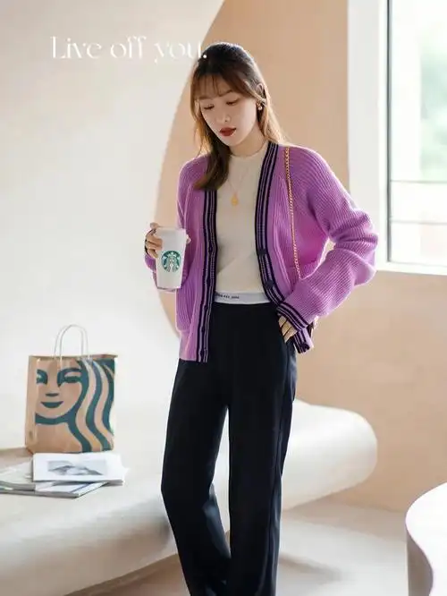 athflow风高腰黑色阔腿裤女秋冬显瘦拉绒