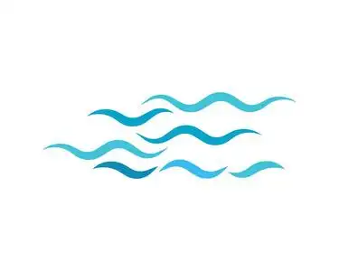 符号及图标标志模板水波图标矢量图设计标志蓝圆水波图标孤立在白色