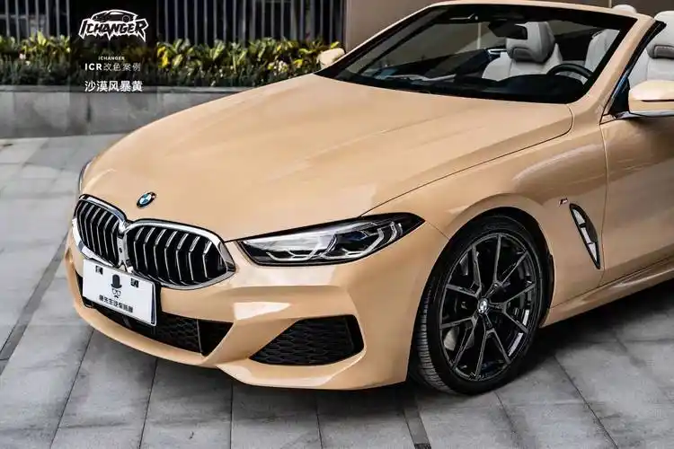 宝马840i-icr改色膜沙漠风暴黄,不得不说帅的一批_搜狐汽车_搜狐网