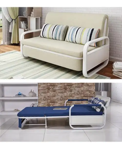 标卡简约现代布艺沙发折叠床拆洗多功能沙发床 客厅 双人厂家直销