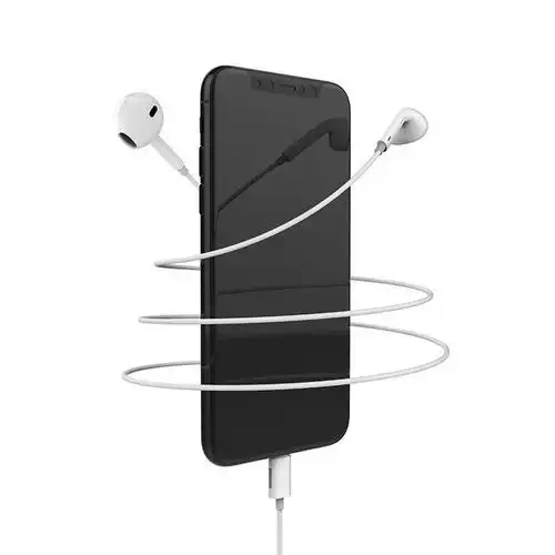 通用苹果12耳机iphone678xxrmax耳麦游戏语音入耳式扁头耳机旦榄普通