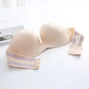 无吊带内衣女 无肩带文胸聚拢防滑上托一字领隐形防走光裹胸没带