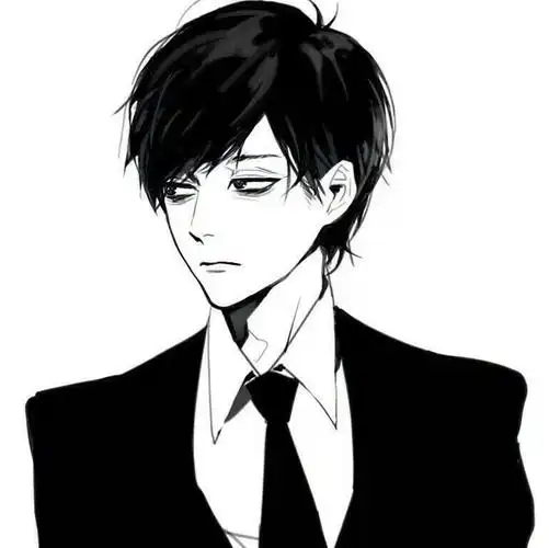 动漫男头黑白西装腹黑小哥哥