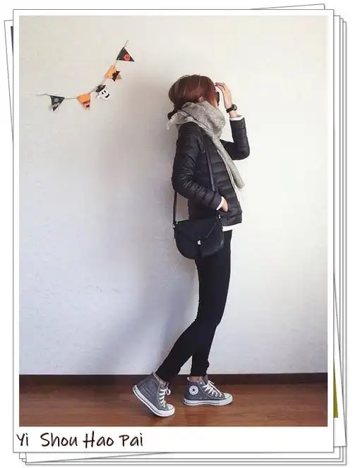 高帮匡威鞋搭配示范