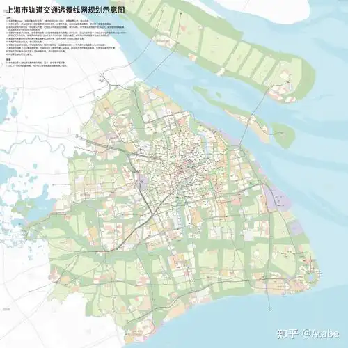 上海市轨道交通远景线网规划示意图
