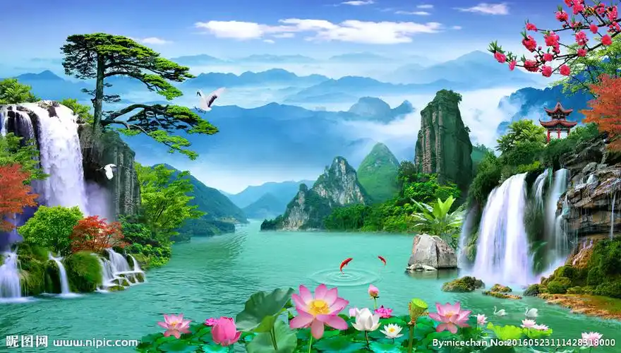 巨幅山水风景画图片