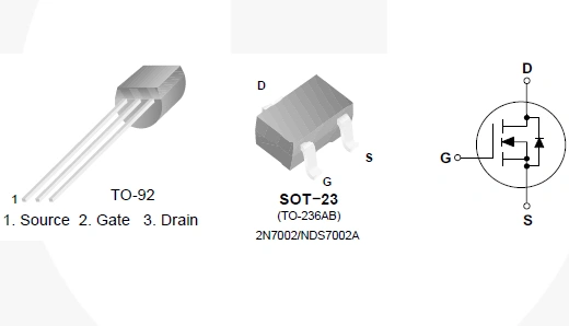 2n7000和2n7002及nds2n7000an沟道增强型场效应晶体管的数据手册-电子