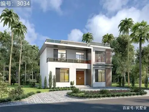 搜集了3款平顶设计的二层别墅,户型"超"时尚!挑一套回村建