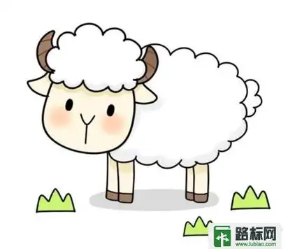吃草的羊简笔画的画法6