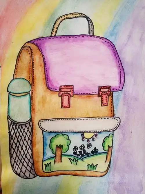 榆林市第十四小学二课堂绘画班第四次活动"我的书包",欢迎围观!