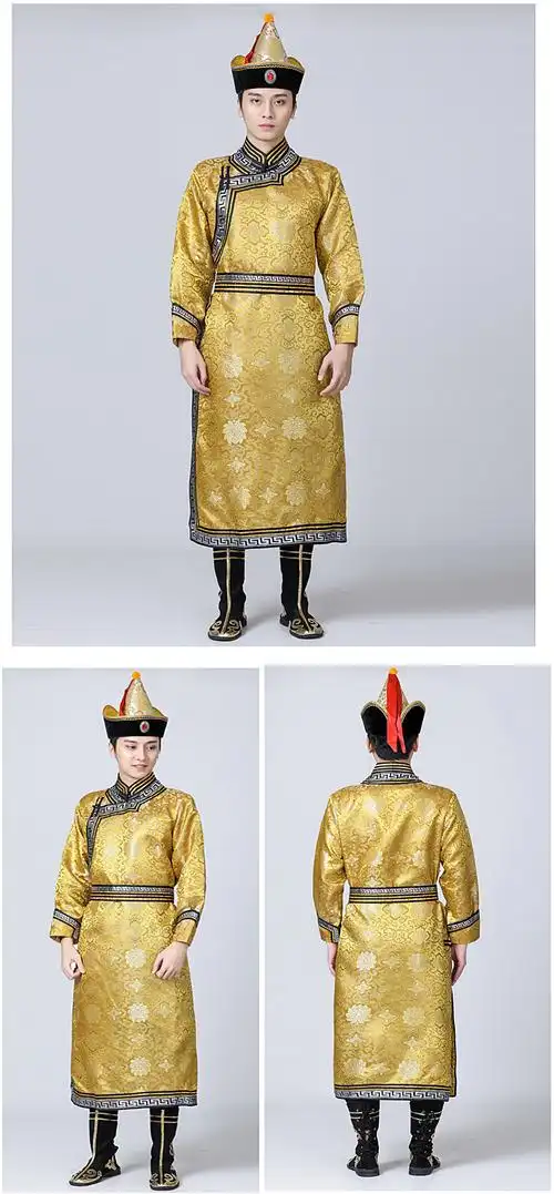 蒙古服装男新款蒙古袍男蒙古服饰男蒙古衣服族男演出服装表演演唱服