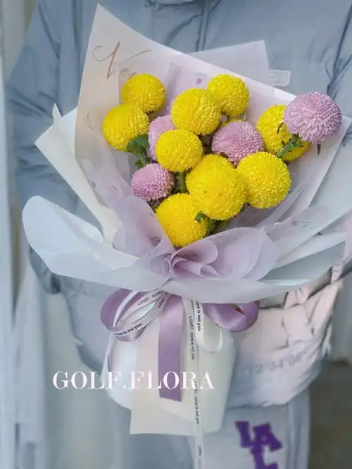 韩式乒乓菊花束