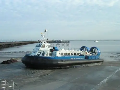 气垫船,悬停,海