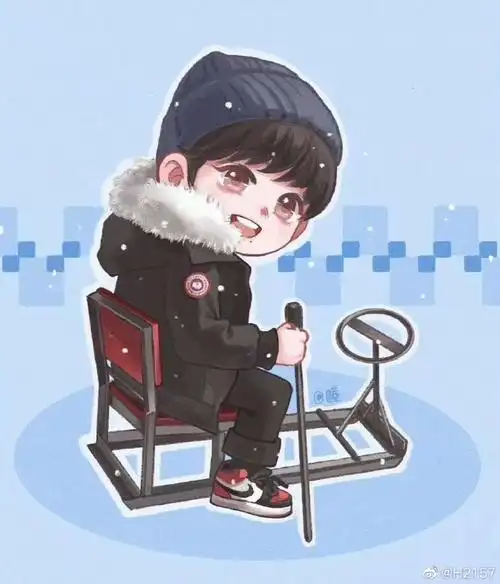分享一组卡通版的战战图片#肖战卡通头像#99战战的卡通图片太可爱了