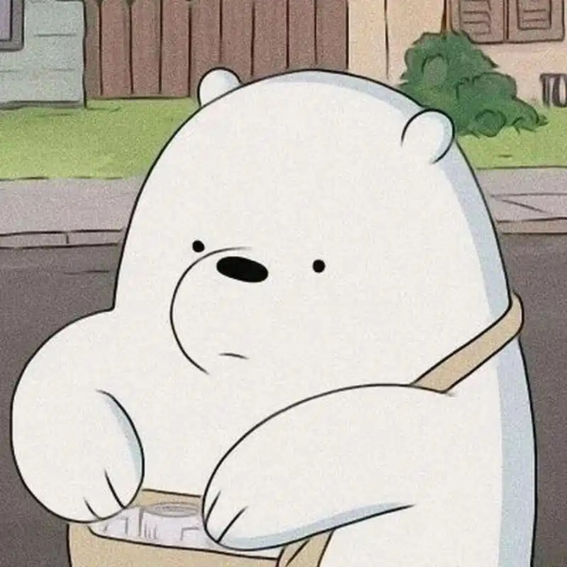 超级可爱的动漫头像  咱们裸熊之白熊系列又来咯
