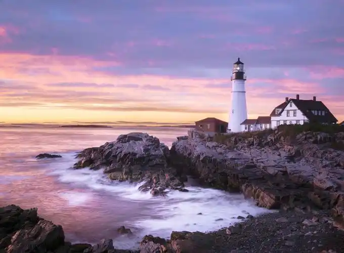 线梦幻写真3840x2160分辨率下载,灯塔伫立海岸线梦幻写真,图片,壁纸